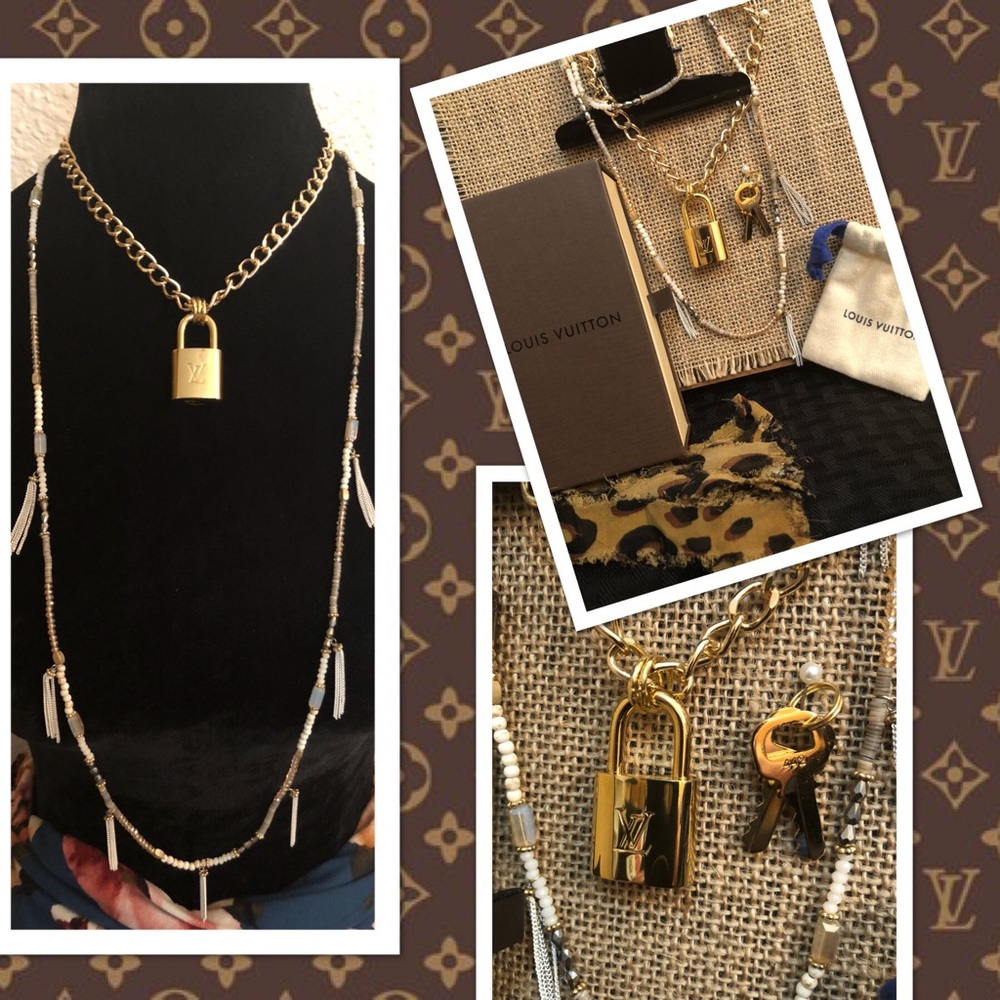 Authentic Brand New LV Lock & Key with necklaces